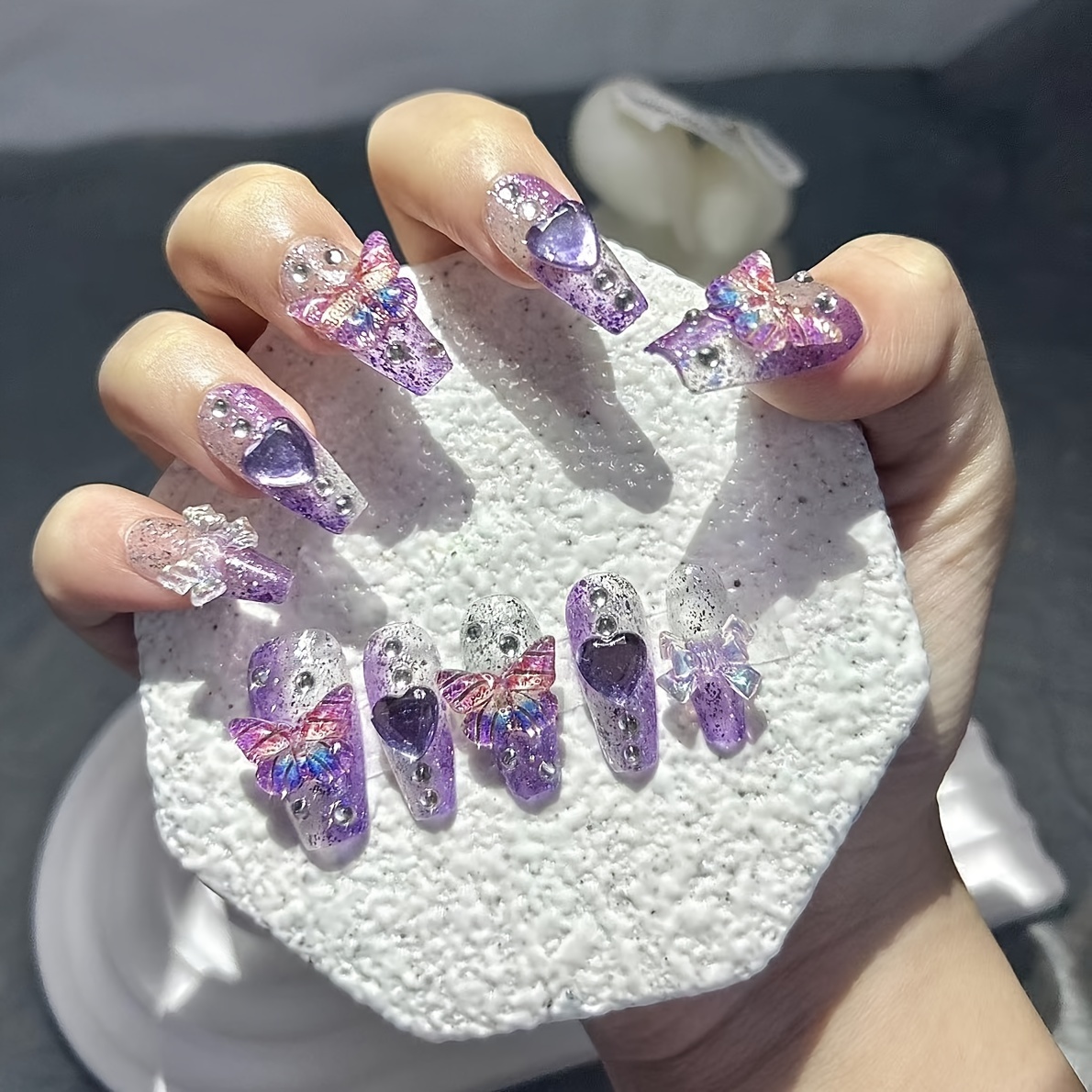 10 Pieces Purple Fantasy Butte - Nail Art Red incelemesi ve fiyatı