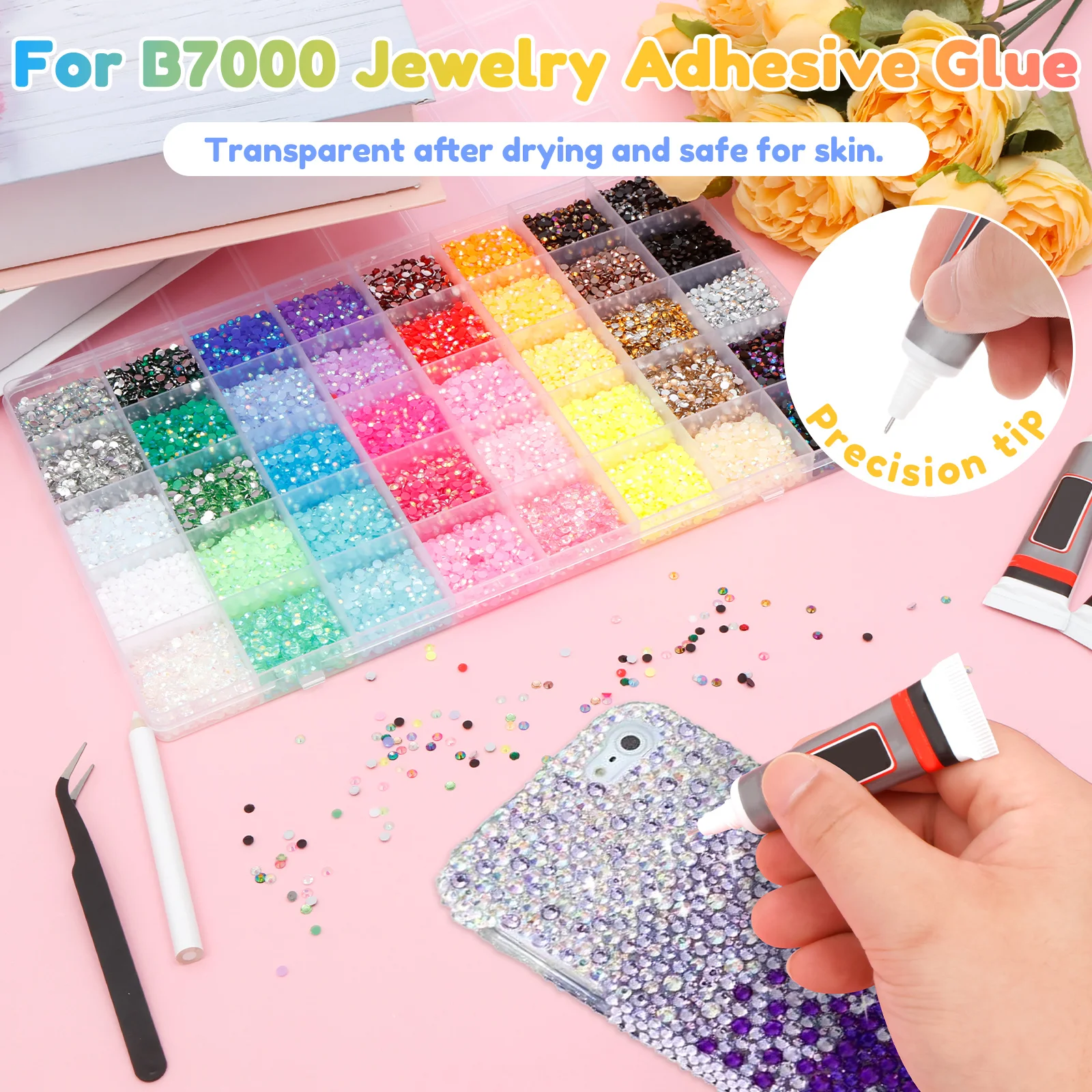 Resin Jelly Rhinestone Set Fad - Rhinestone Nail Gem incelemesi ve fiyatı