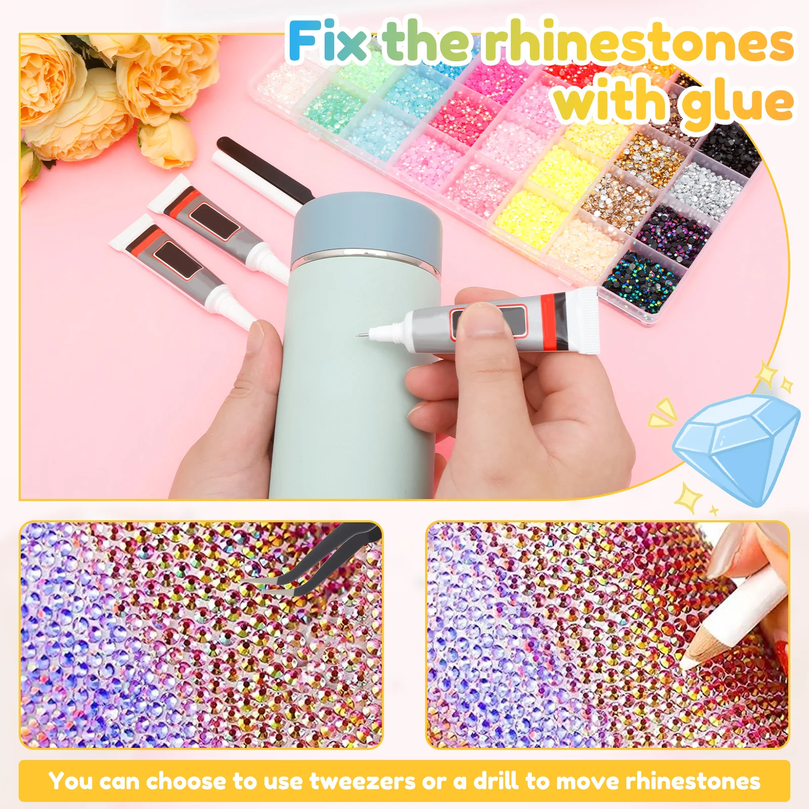 Resin Jelly Rhinestone Set Fad - Rhinestone Nail Gem incelemesi ve fiyatı