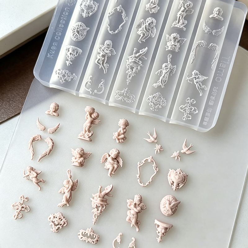 1pcs 3D Vintage Cupid & Floral - Nail Art Vintage incelemesi ve fiyatı