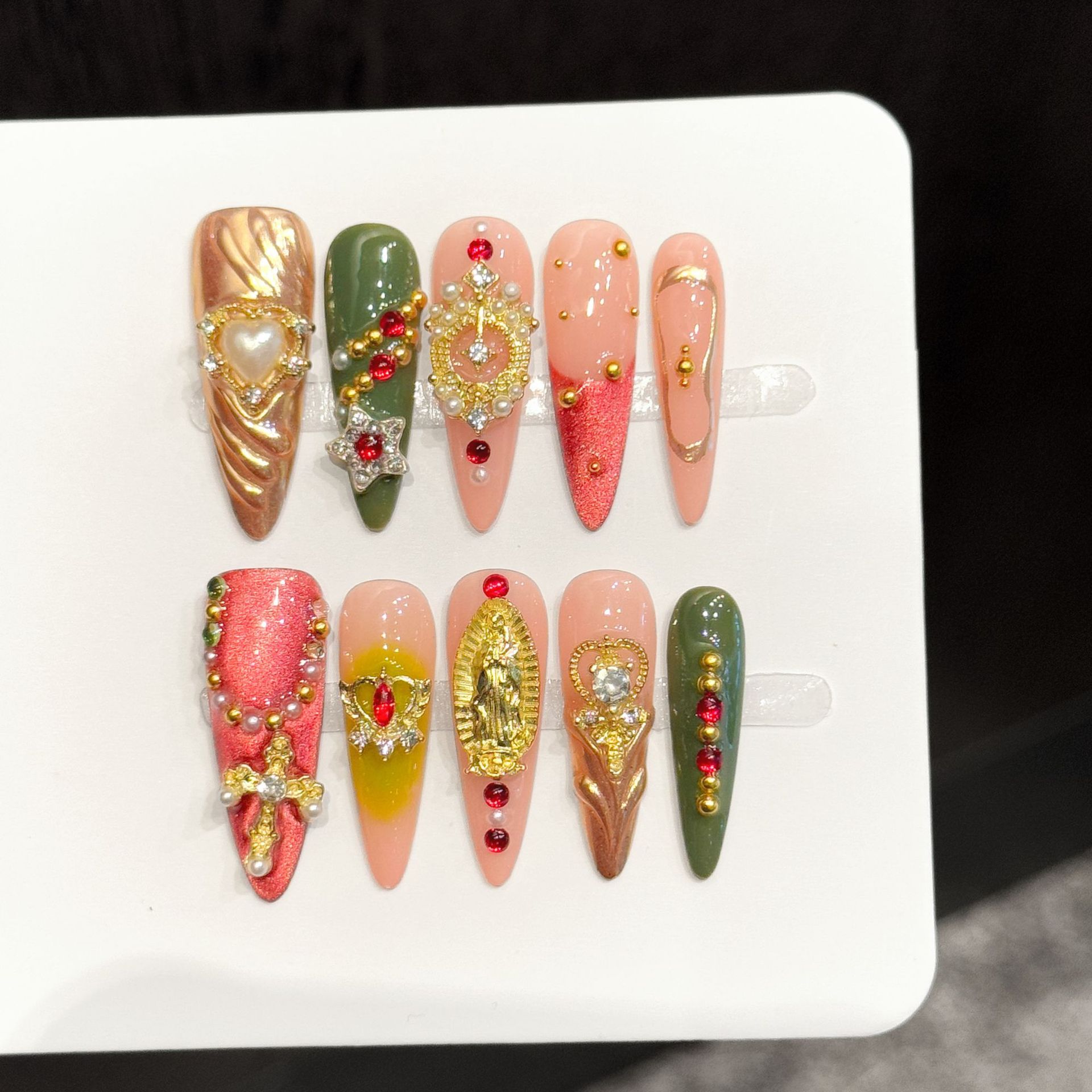 10Pcs Vintage Handmade Light L - Nail Art Vintage incelemesi ve fiyatı