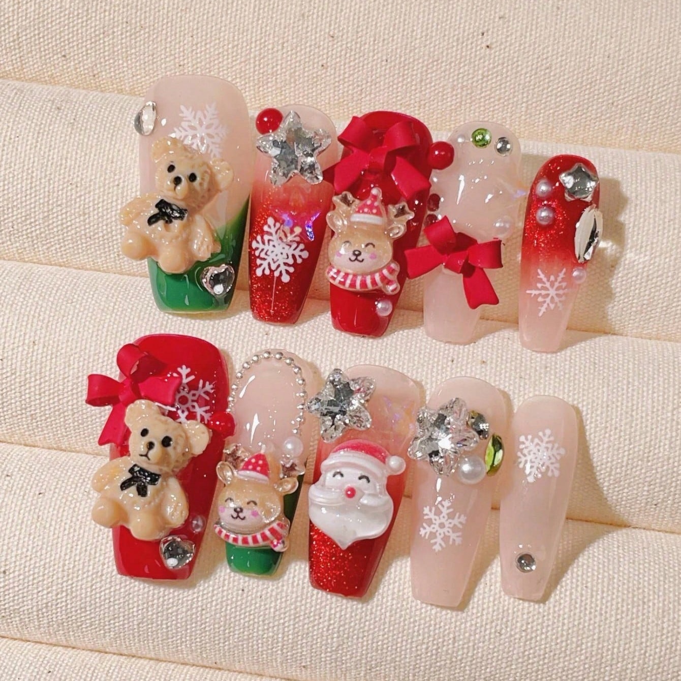 10pcs handmade coffin shaped n - Nail Art Red incelemesi ve fiyatı