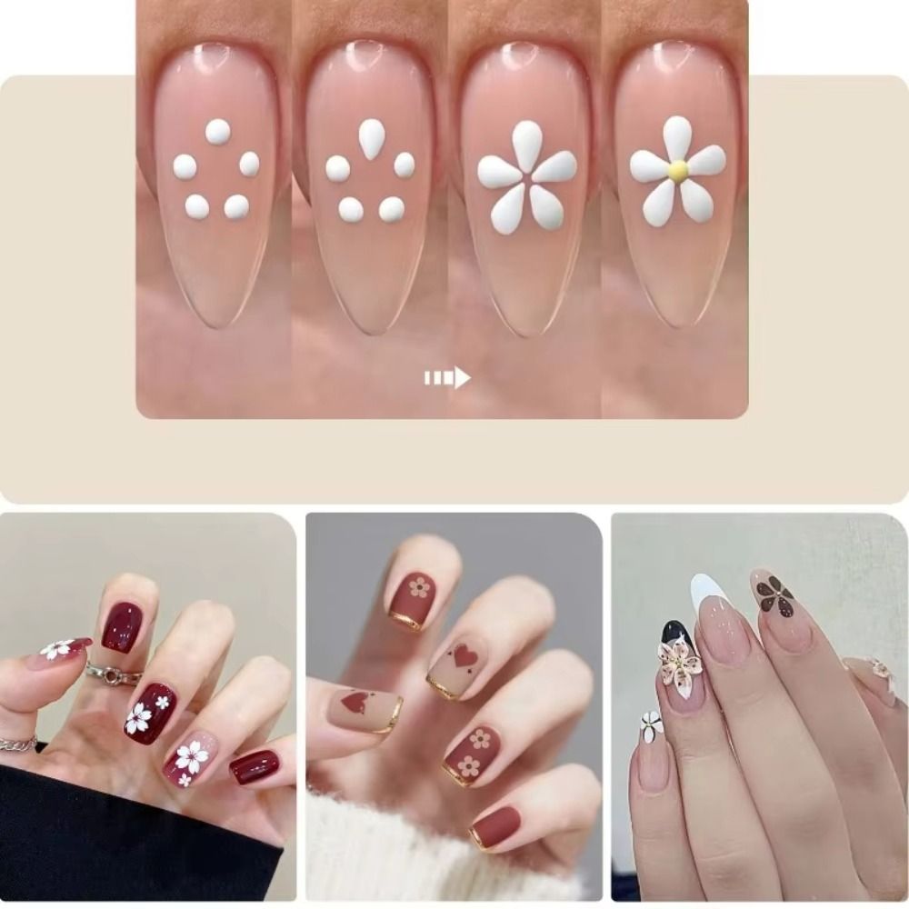5 Petal Flower Nail Dotting Pe - Nail Art One Stroke incelemesi ve fiyatı